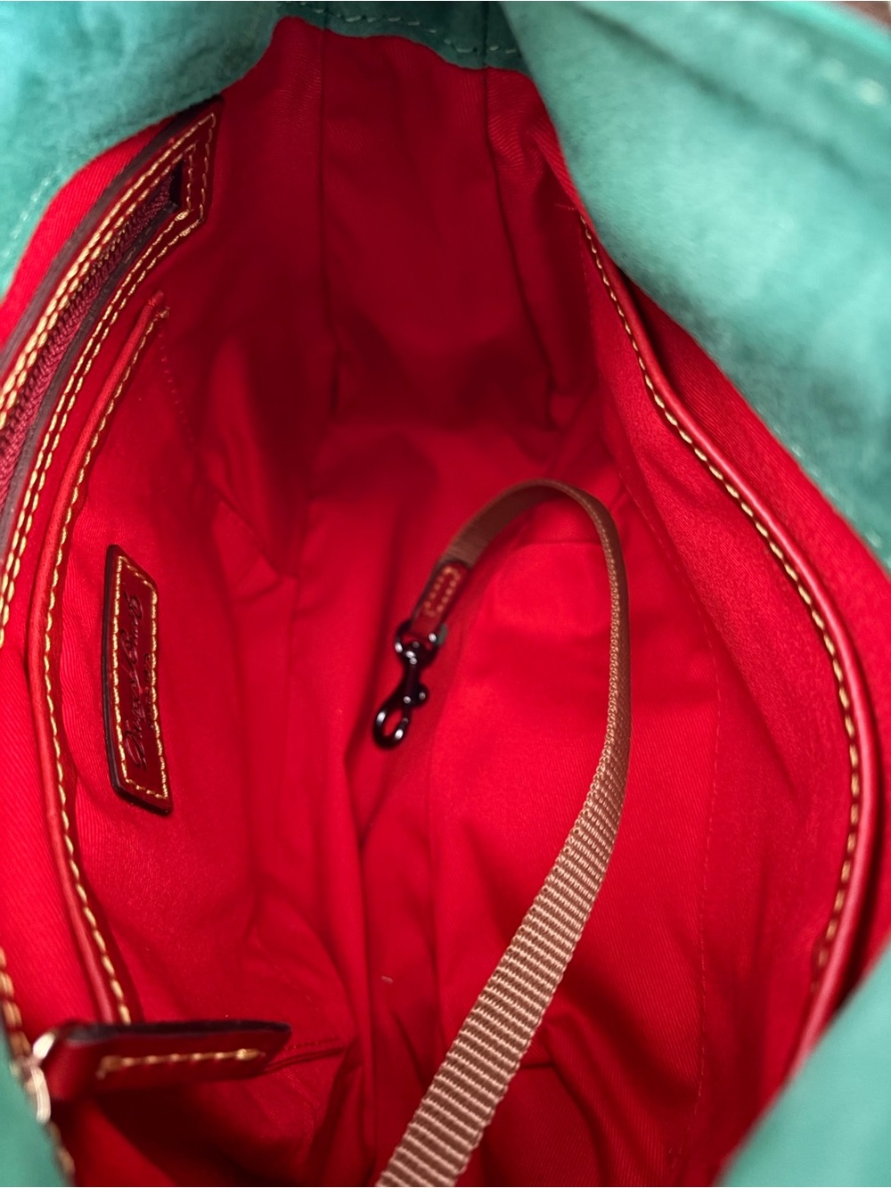 Dooney & Bourke Red Florentine Leather Teagan 30 Bag - Picture 9 of 11